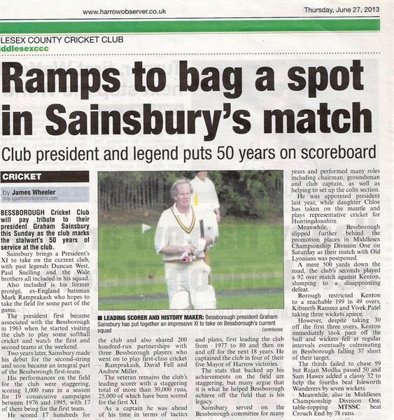Ramps to bag a spot in Sainsbury's match 